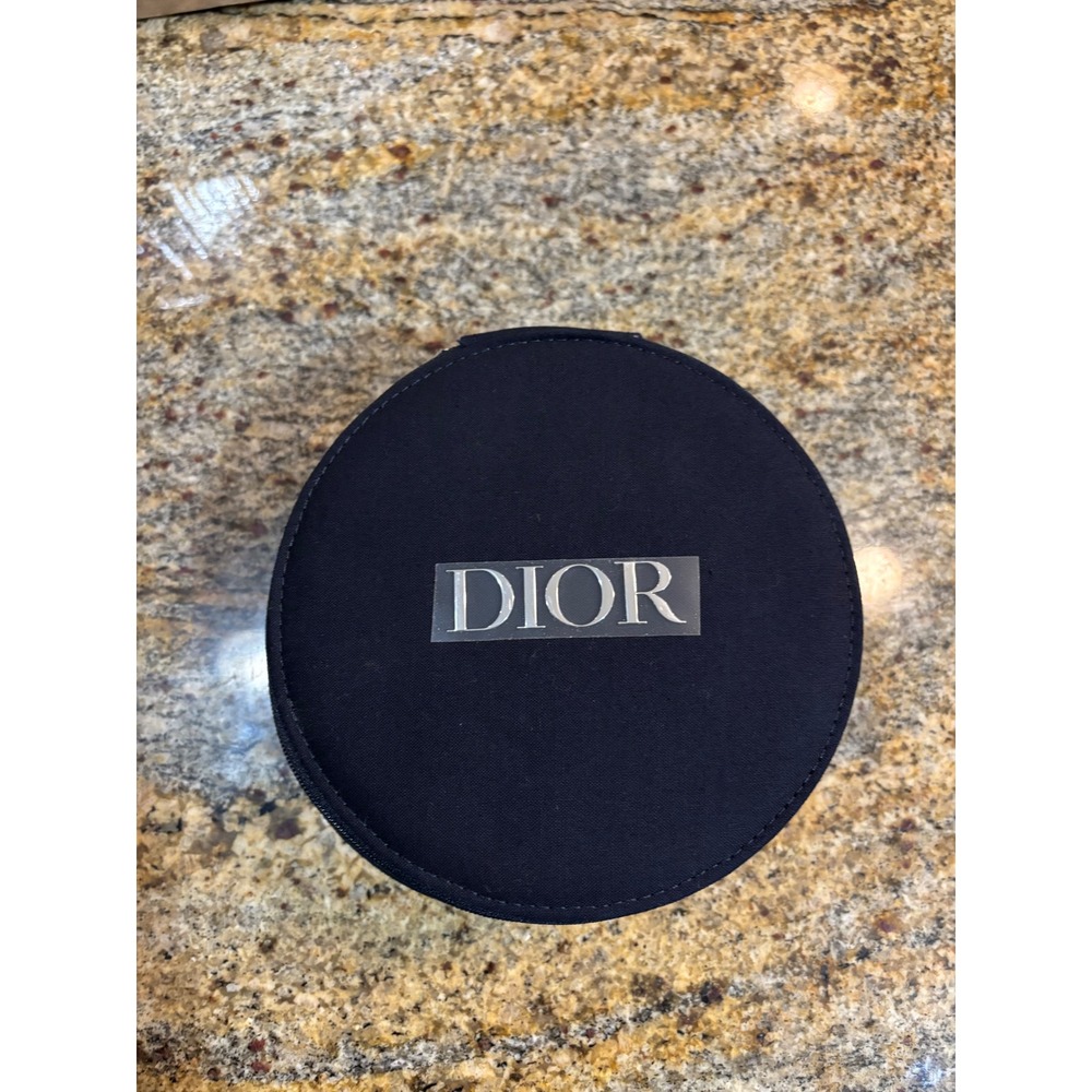 DIOR Black Round Cosmetic Case